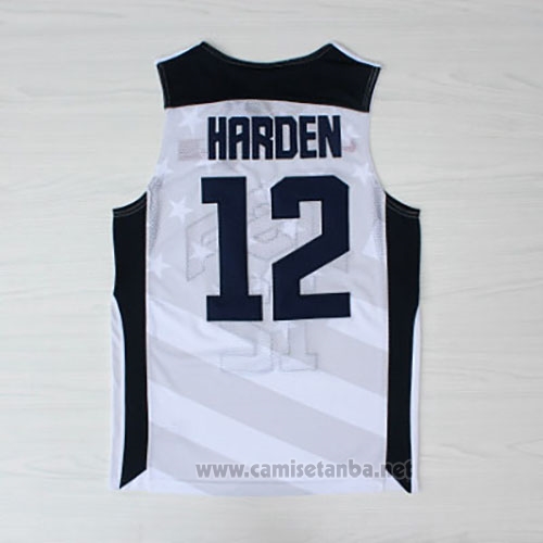 Camiseta USA 2012 James Harden #12 Blanco